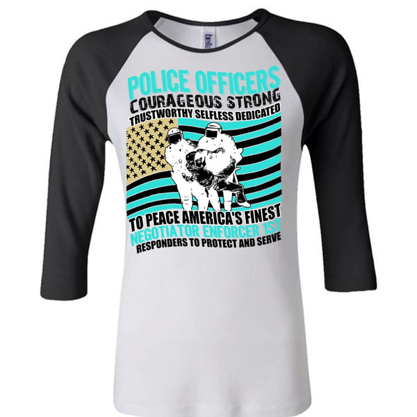 Police Officers Courageous Strong T Shirt, I Love Police T Shirt, Awesome T-Shirts
