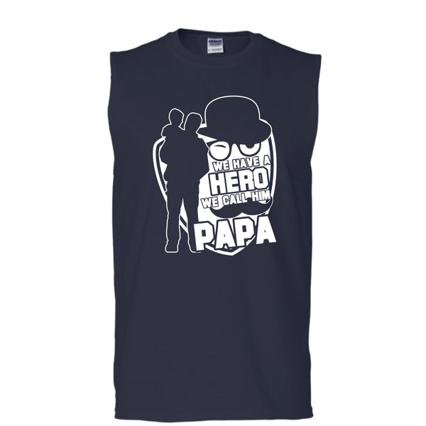 We Call Him Papa T Shirt, Coolest Papa Tank Top (Men's Cotton Sleeveless)