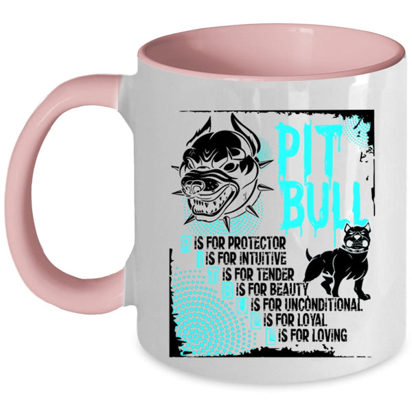 Cool Gift For Pit Bull Lovers Coffee Mug, Pit Bull Accent Mug