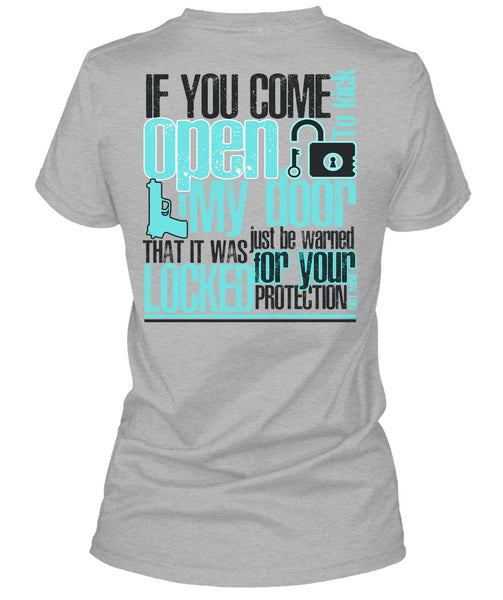 If You Come To Kick Open My Door T Shirt, I Love Gunning T Shirt