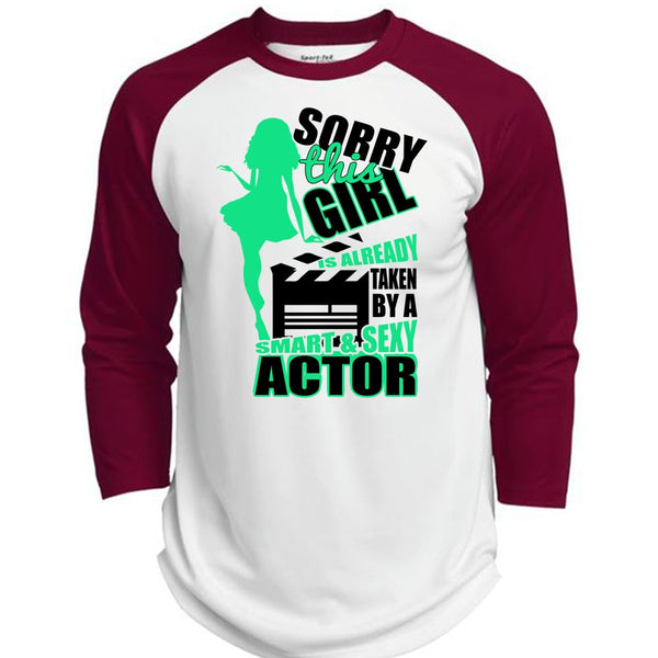 This Girl Is Already Taken By A Smart Actor T Shirt, I Love Actor T Shirt, Awesome T-Shirts  (Polyester Game Baseball Jersey)