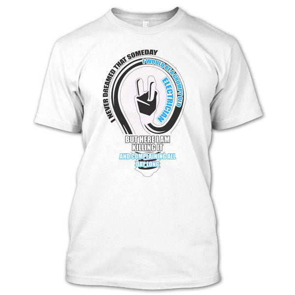 A black t-shirt with the shopify logo