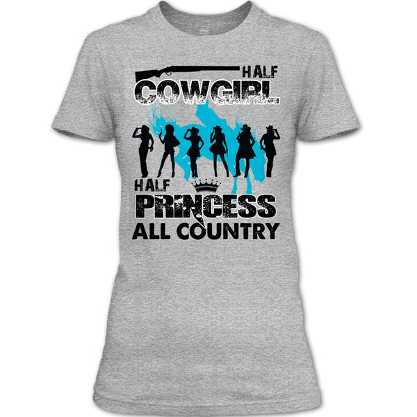 Half Cowgirl T Shirt, All Country T Shirt