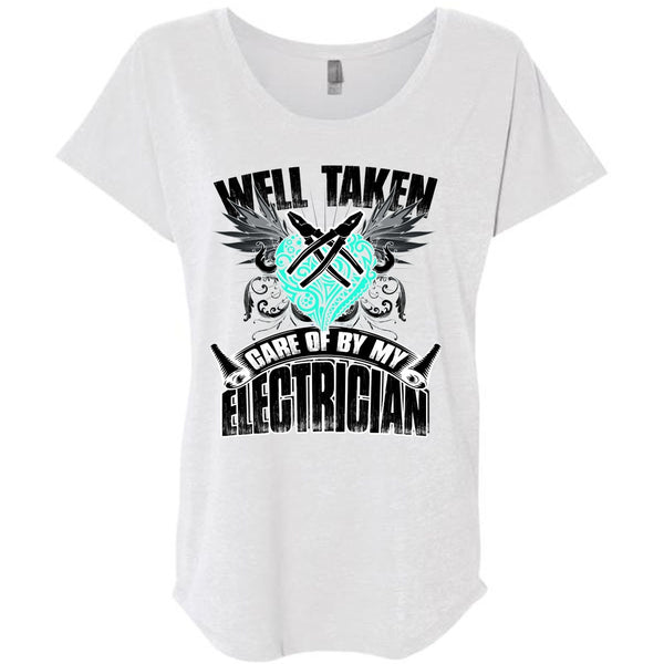 Care Of By My Electrician T Shirt, I Love Electrician T Shirt, Awesome T-Shirts