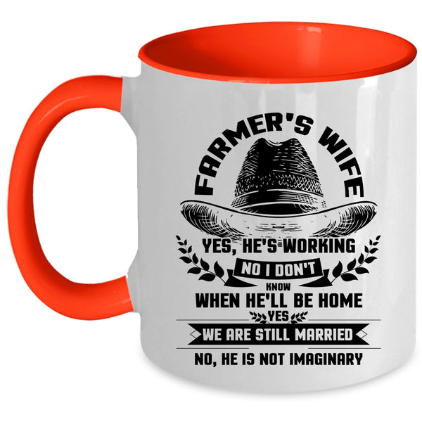Beautiful Farmer's Wife Coffee Mug, Farmer's Wife Accent Mug