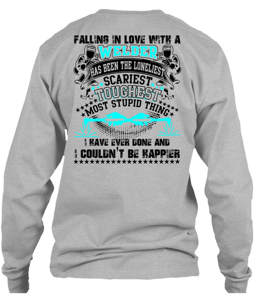 Falling In Love With A Welder T Shirt, I Love Welding T Shirt