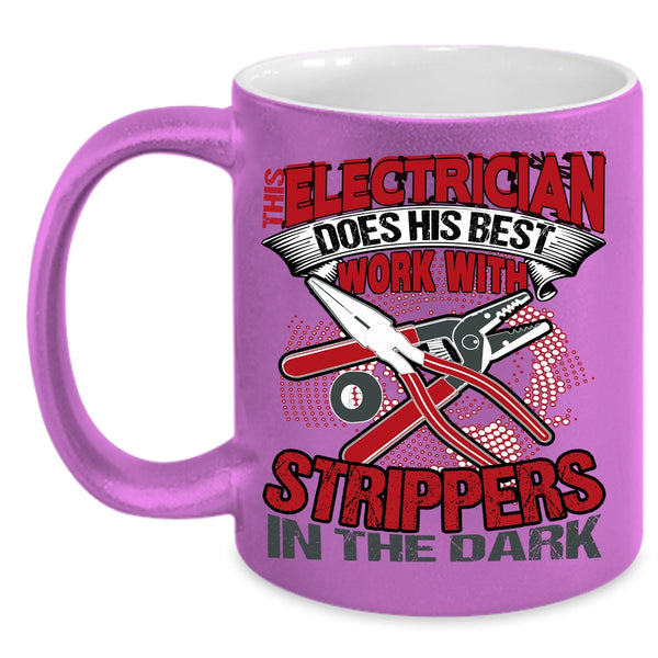 This Electrician Does His Best Work Coffee Mug, Cool Electricians Coffee Cup