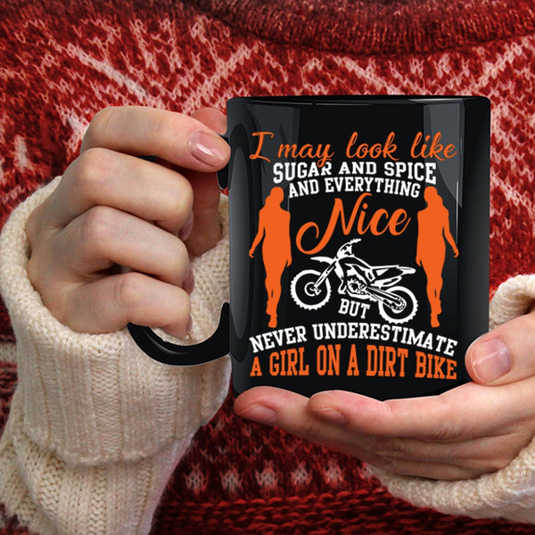A Girl On A Dirt Bike Coffee Mug, Cool Gift For My Daughter Coffee Cup