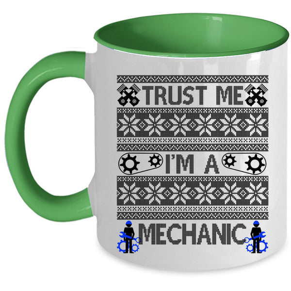 Merry Christmas Coffee Mug, Trust Me I'm A Mechanic Accent Mug