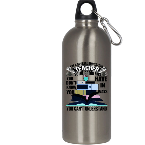 I'm A Special Education Teacher 20 oz Stainless Steel Bottle,Funny Education Outdoor Sports Water Bottle
