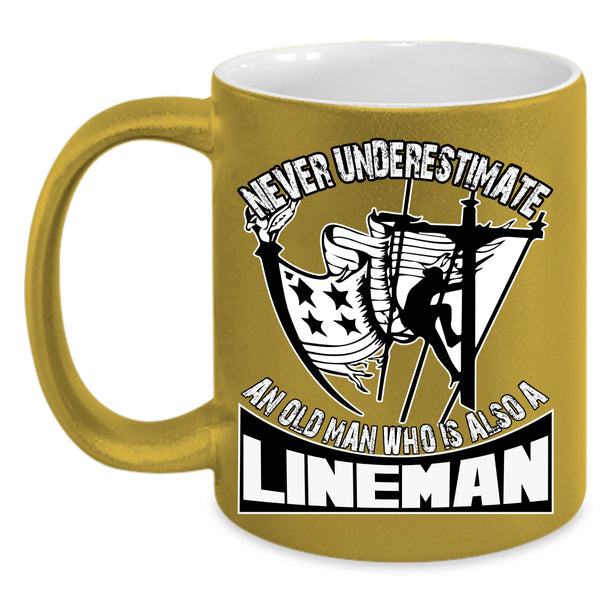 An Old Man Is A Lineman Coffee Mug, Awesome Grandpas Coffee Cup