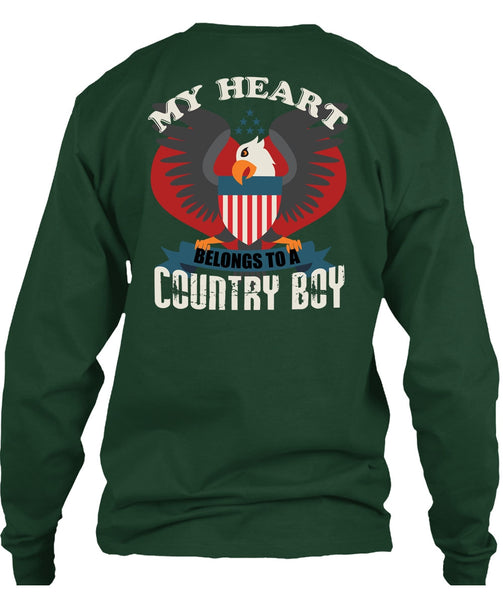 My Heart Belongs To A Country Boy T Shirt, Being A Veteran T Shirt