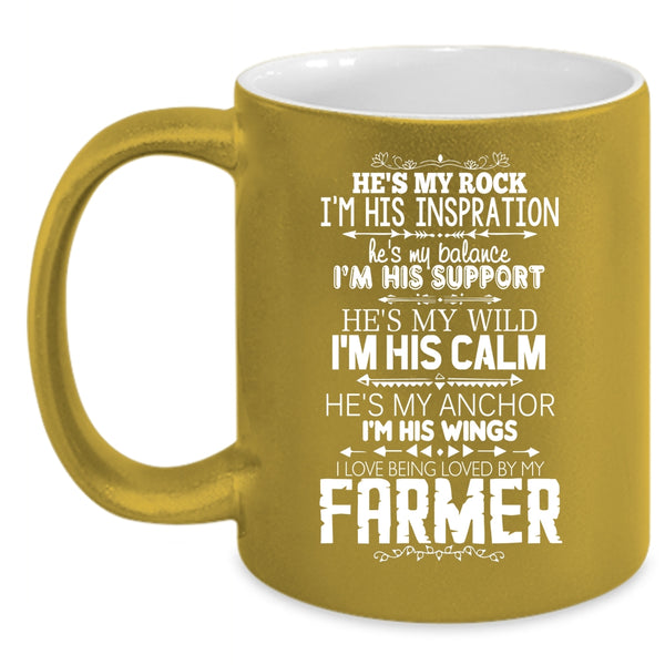 I Love Being Loved By My Farmer Coffee Mug, I Love Farmer Coffee Cup