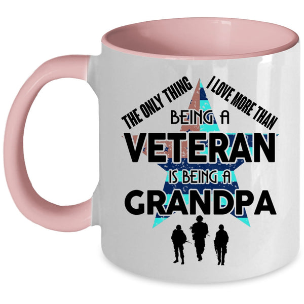 Being A Grandpa Coffee Mug, I Love Being A Veteran Accent Mug