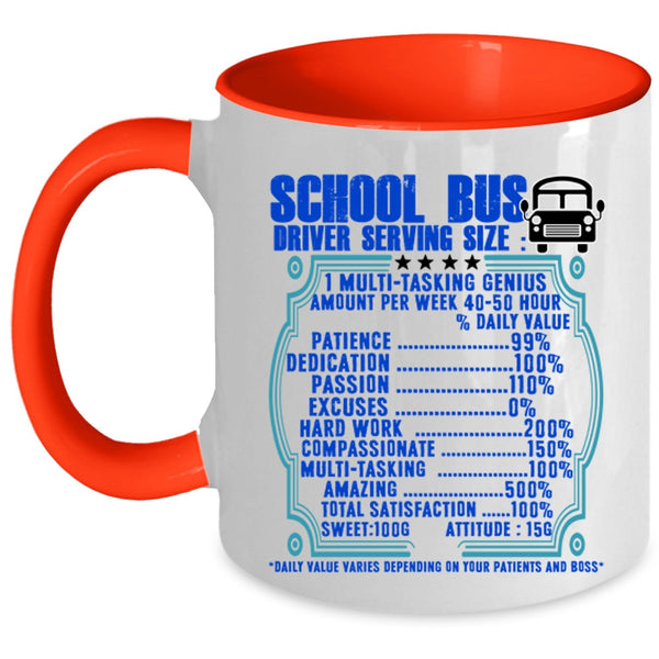 Cute School Bus Driver Coffee Mug, School Bus Driver Serving Size Accent Mug