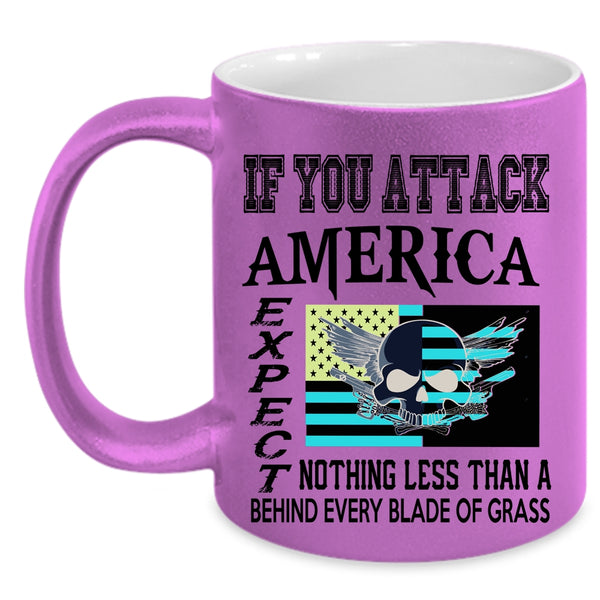 Cool Gift For American Coffee Mug, Cool American Flag Accent Mug