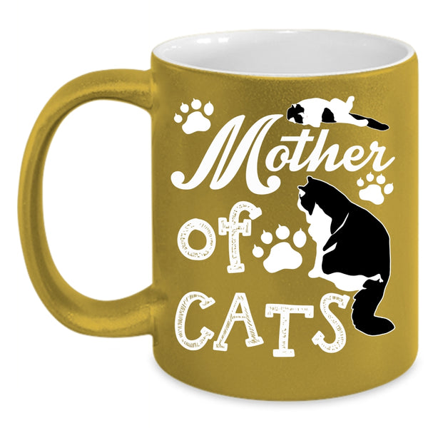 Mother Of Cats Coffee Mug, Gift For Cat Mom Coffee Cup