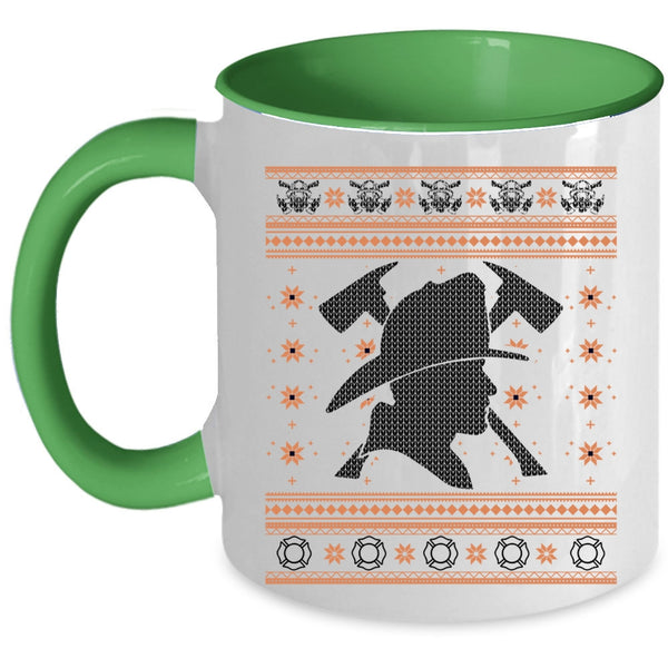 Christmas Gift For Fireman Coffee Mug, Cool Firefighter Accent Mug