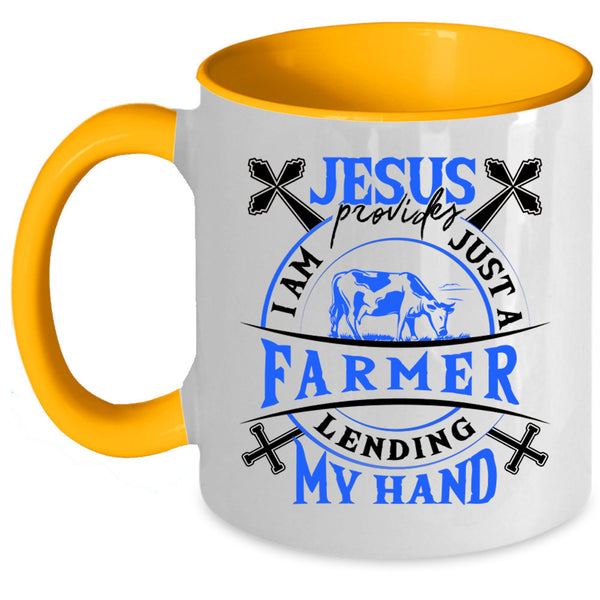 Funny Gift For Farmer Coffee Mug, I Am Just A Farmer Accent Mug