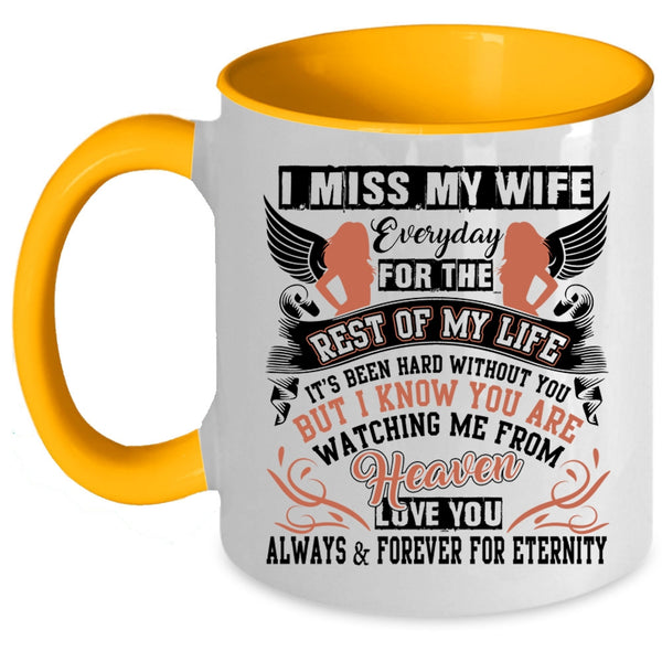 I Love My Wife Coffee Mug, I Miss My Wife Everyday Accent Mug