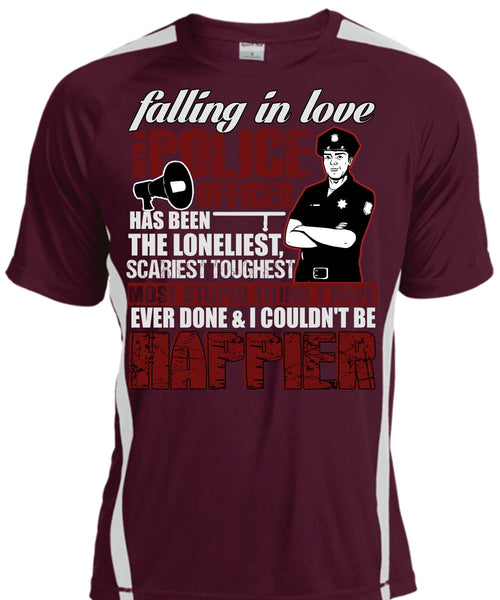 Falling In Love With A Police Officer T Shirt, Happier T Shirt, Cool Shirt