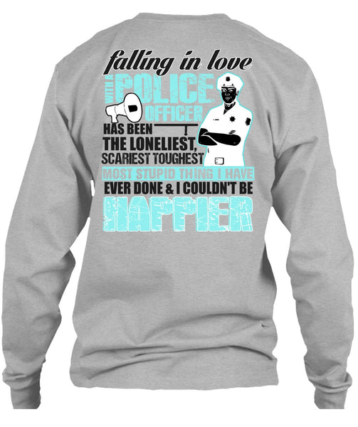 Falling In Love With A Police Officer T Shirt, I Love Police T Shirt