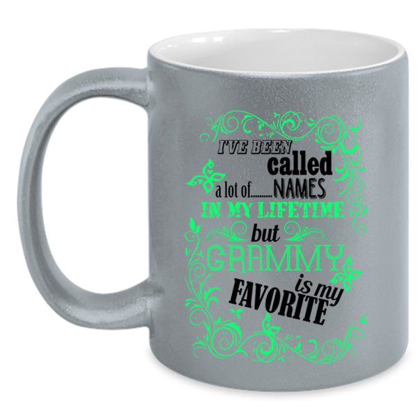 Cute Grandma Coffee Mug, Grammy Is My Favorite Name Accent Mug