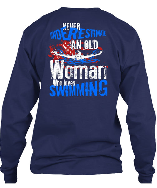 Old Woman Who Loves Swimming T Shirt, Being A Swimmer T Shirt
