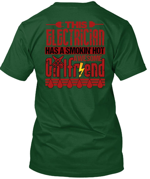 This Electrician T Shirt, Smoking Hot Awesome Girlfriend T Shirt
