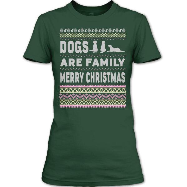 Dog Are Family T Shirt, Merry Christmas T Shirt