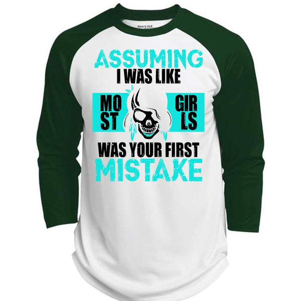 I Was Like Most Girls Was Your First Mistake T Shirt, I Love Biking T Shirt, Awesome T-Shirts  (Polyester Game Baseball Jersey)