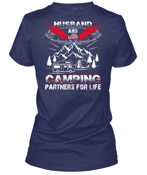 Husband And Wife Camping Partners For Life T Shirt, Being A Husband T Shirt