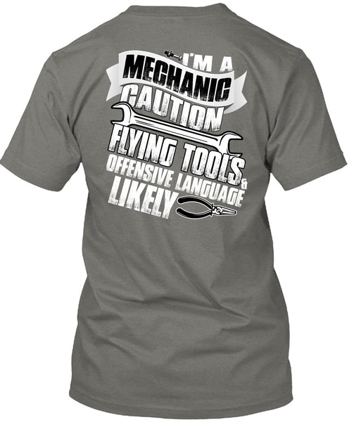 I'm A Mechanic T Shirt, Flying Tools T Shirt