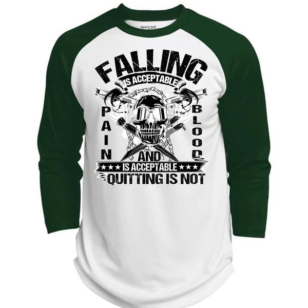 Falling Is Acceptable T Shirt, I Love Veteran T Shirt, Awesome T-Shirts  (Polyester Game Baseball Jersey)
