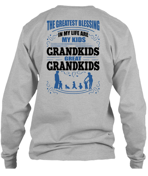 My Kids Grandkids Great Grandkids T Shirt, I Love Grandson T Shirt