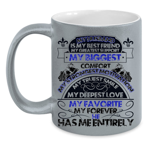 My Deepest Love My Favorite Coffee Mug, My Husband Is My Best Friend Accent Mug