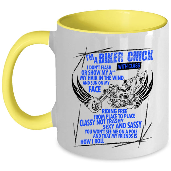 Cool Bikers Coffee Mug, I'm A Biker Chick Accent Mug