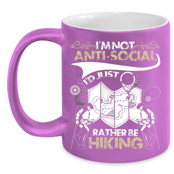 I'd Just Rather Be Hiking Coffee Mug, I Love Hiking Coffee Cup