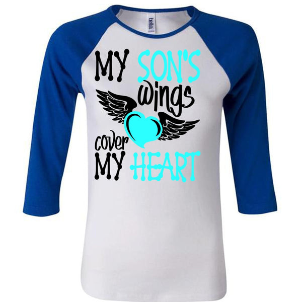 My Son's Wings Cover My Heart T Shirt, I Love Son T Shirt, Awesome T-Shirts