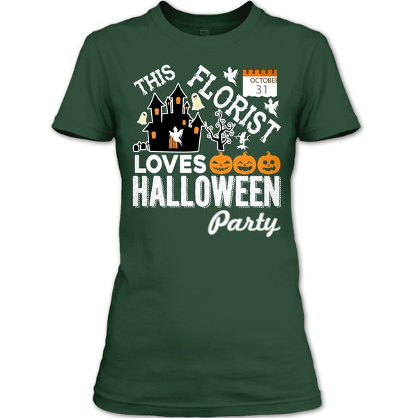 Halloween T Shirt, This Florist Love Halloween Party T Shirt