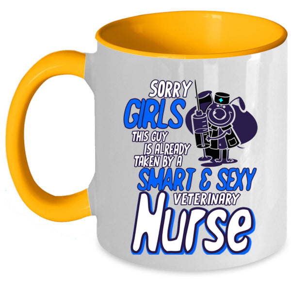 My Husband Coffee Mug, Taken By A Smart Veterinary Nurse Accent Mug