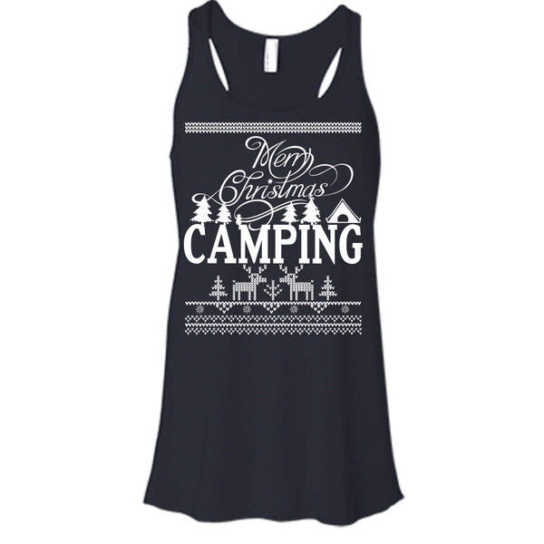 Merry Christmas Camping T Shirt, Coolest Camper Tank Top