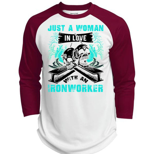 Love With An Ironworker T Shirt, I Love Ironworker T Shirt, Awesome T-Shirts  (Polyester Game Baseball Jersey)