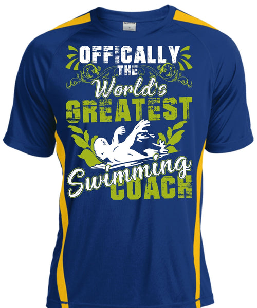 Offically The World's Greatest Swimming Coach T Shirt, Being A Swimmer T Shirt, Cool Shirt