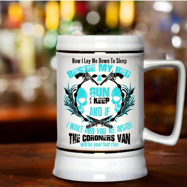 Funny Gift For Gun Owner Beer Stein 22oz, Awesome Gunner Beer Mug