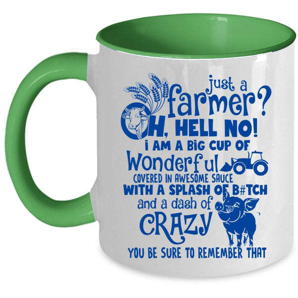 Funny Gift For Farmer Coffee Mug, Just A Farmer Accent Mug