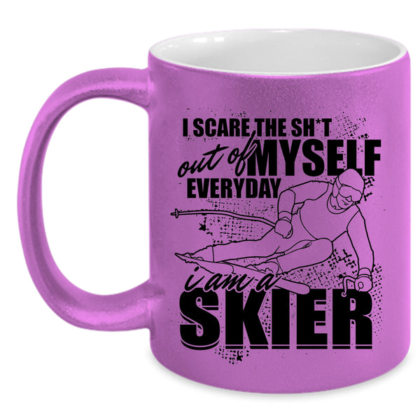 Funny Gift For Skier Coffee Mug, I Am A Skier Accent Mug