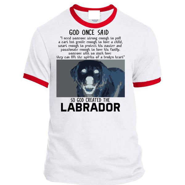 God Created The Labrador T Shirt, I Love Dog T Shirt, Favorite T Shirt