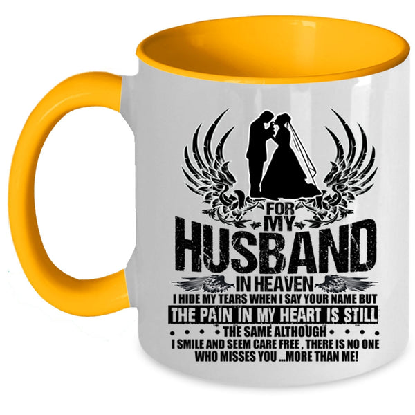 Awesome Wife Coffee Mug, For My Husband In Heaven Accent Mug