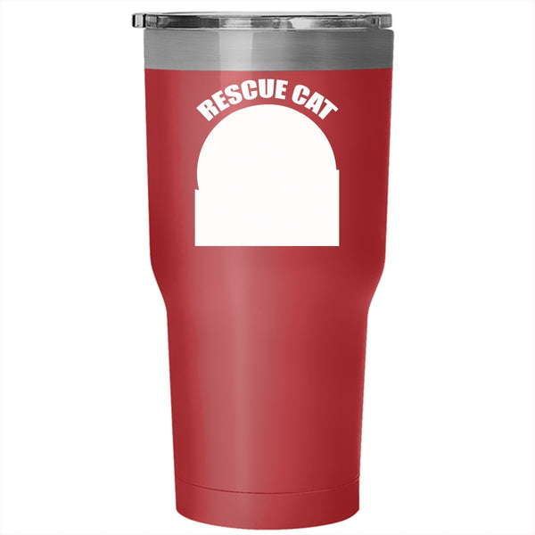 Rescue Cat Mom Tumbler 30 oz Stainless Steel, Best Gift For Mom Travel Mug